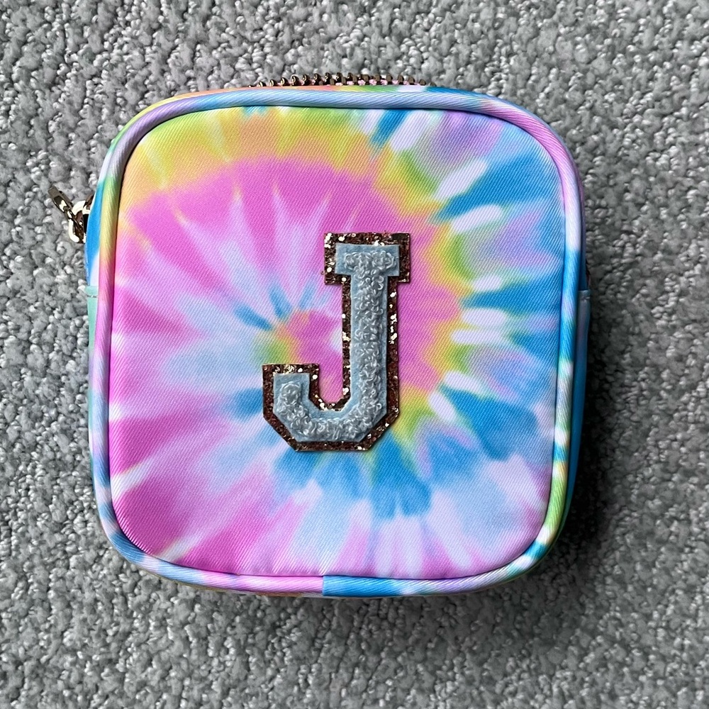 Stoney Clover Lane Mini Tie Dye Pouch with "J" Patch - NWOT